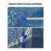 VEVOR Swimming Pool Cleaing Kit with Leaf Skimmer Bag Rake Nets & 2 Brush Heads