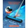 VEVOR Pool Brush Head, 508 mm Scrub Brushes with Nylon Bristles and Aluminum Pole Connector, Heavy Duty Curved Brush Head for Cleaning Inground/Above Ground Swimming Pool Walls, Pole Not Included