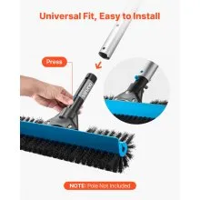 VEVOR Pool Brush Head for Inground Above Ground Swimming Pool with Side Brushes