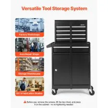 VEVOR Rolling Tool Chest 5 Drawers Tool Storage Cabinet with Lockable Wheels