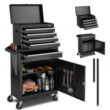 VEVOR Rolling Tool Chest 5 Drawers Tool Storage Cabinet with Lockable Wheels