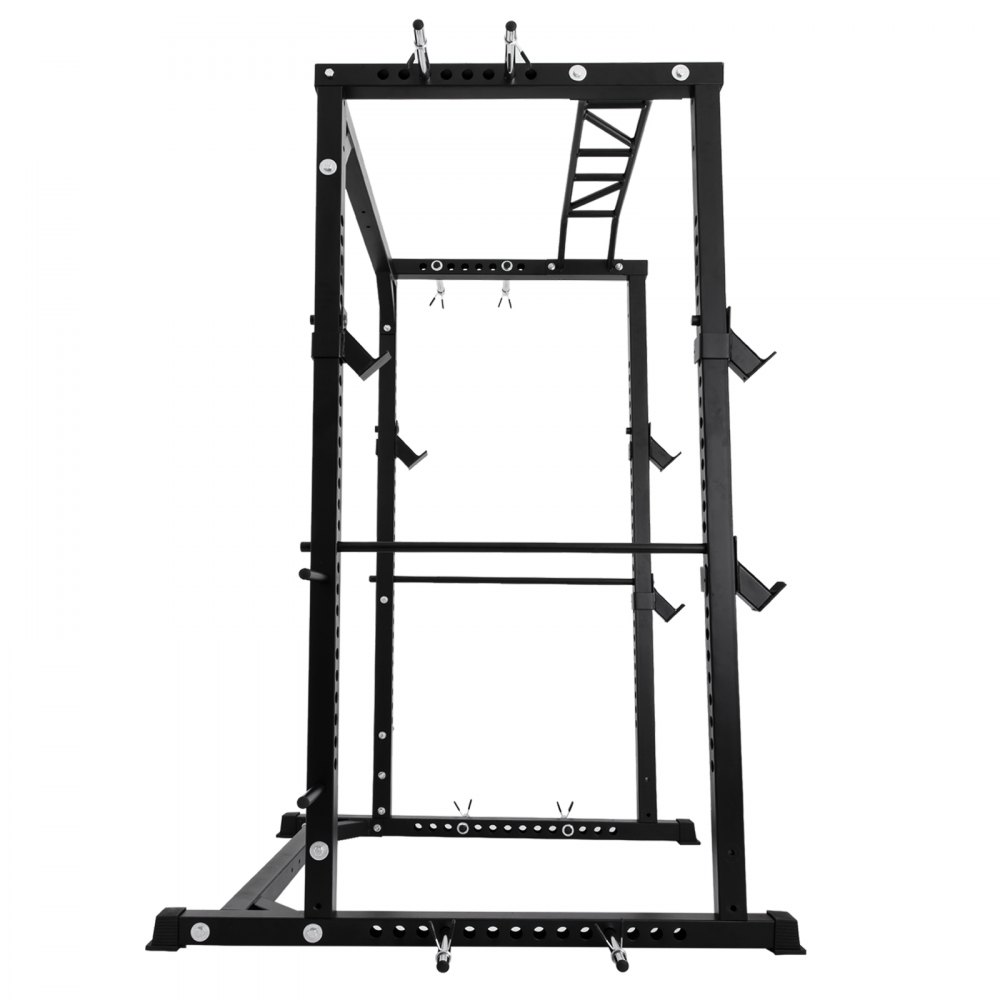 Fitness 48" Deep Short Power Tower Deep Rack Squat Barbell Pull Up Rock Updated