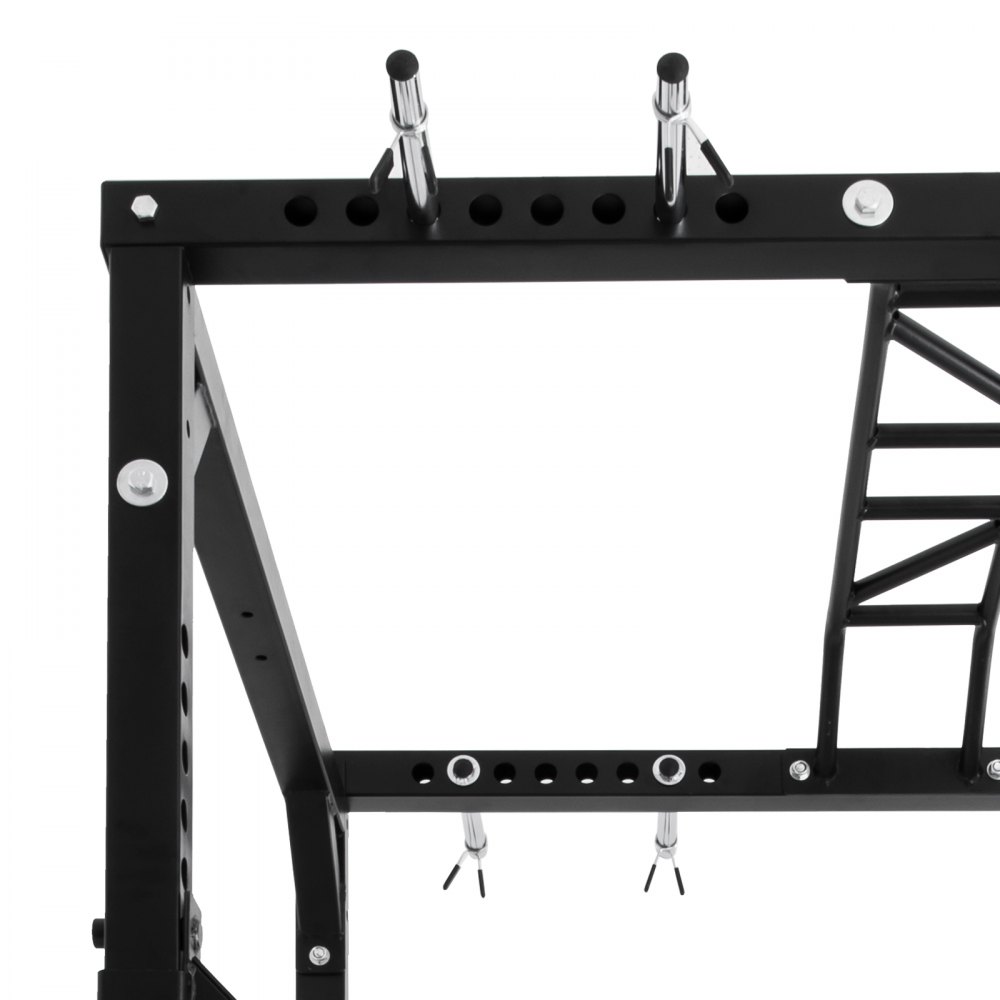 Fitness 48" Deep Short Power Tower Deep Rack Squat Barbell Pull Up Rock Updated