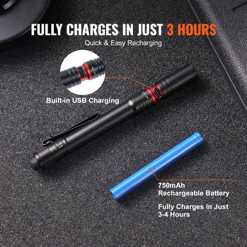 china rechargeable pen flashlight WUBEN PL01 Featherlight Tactical EDC PL01 Black + G2 Black *Do not use with wet hands LuxPro Rechargeable Focusing Penlight 360