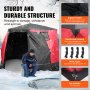 VEVOR Portable Ice Shelter, 4-6 Person Insulated Pop-Up Ice Fishing Tent, 50 Square Feet Fishable Area, Thermal Ice Shanty for Winter Fishing, Ice Cube with Anchors, Ropes, Carrying Bag, 130"x130"
