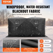 VEVOR 6-8 Person Ourdoor Portable Ice Shelter Pop-Up Ice Fishing Shanty Tent