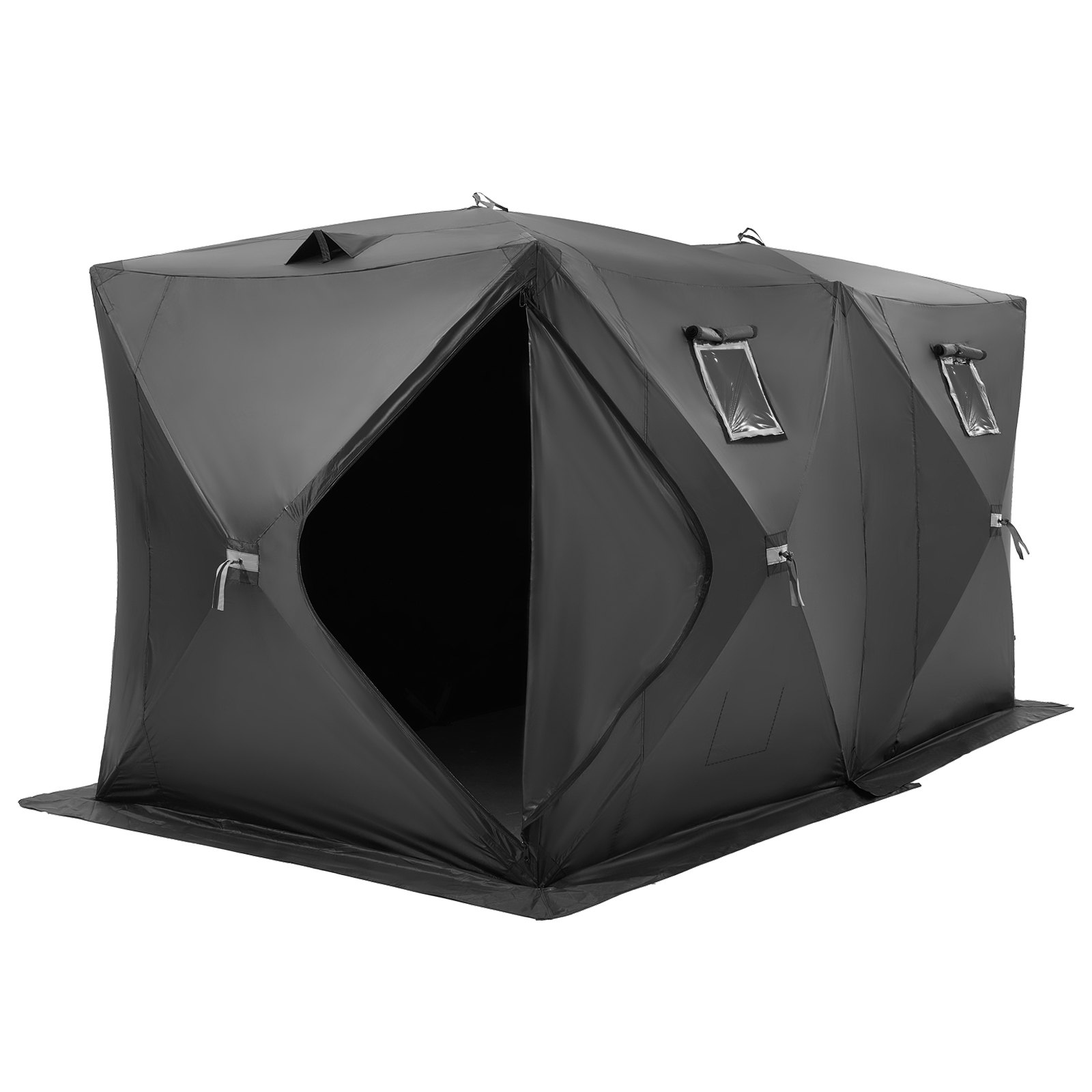 VEVOR 6-8 Person Ourdoor Portable Ice Shelter Pop-Up Ice Fishing Shanty Tent