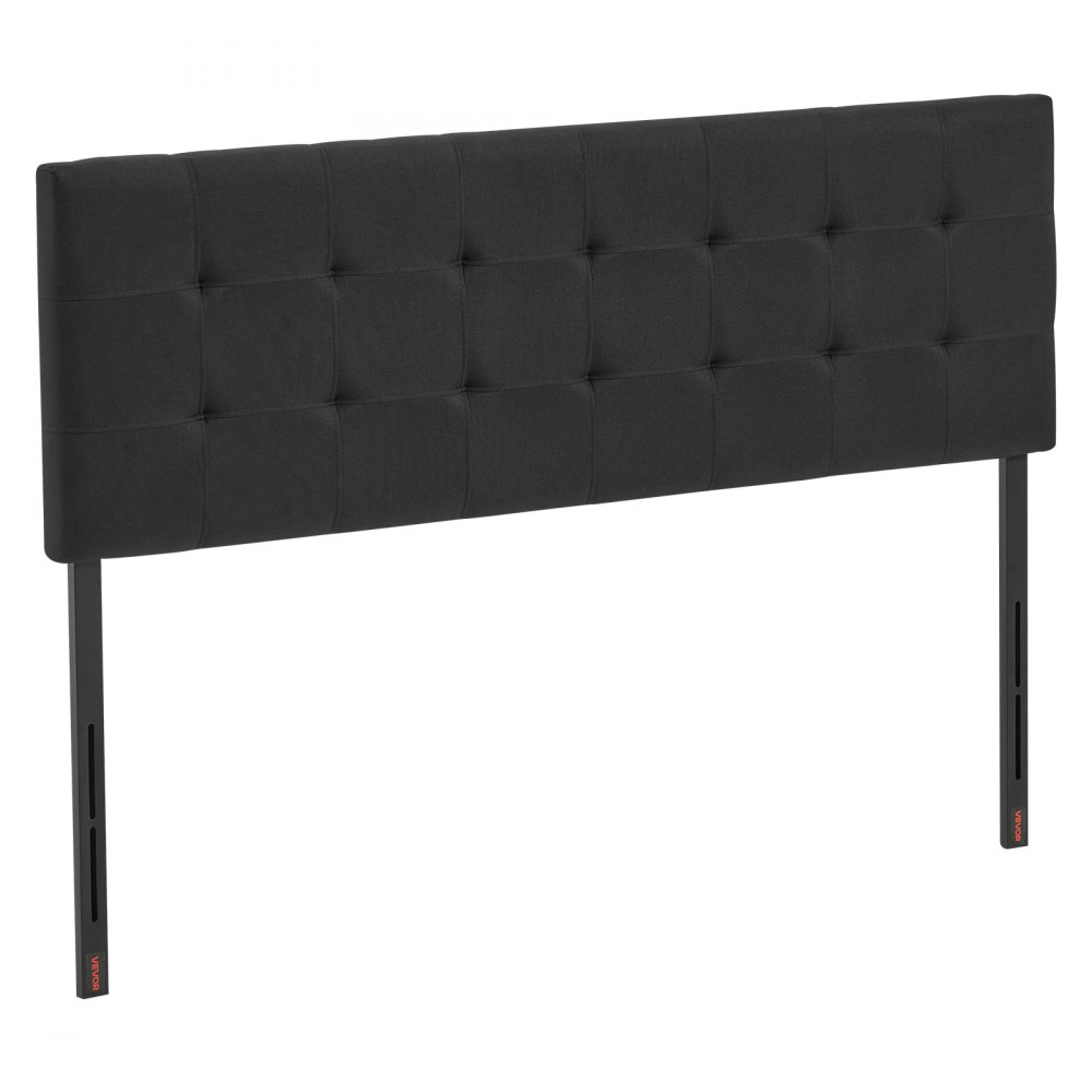 VEVOR Headboard, Queen Size Headboard with Adjustable Height, Comfortable Diamond Tufted for Queen Size Bed, W62.2 x H(42.72-54.53) x D2.76 in, Ideal for Bedroom, Hotel, Homestay, Dormitory, Black