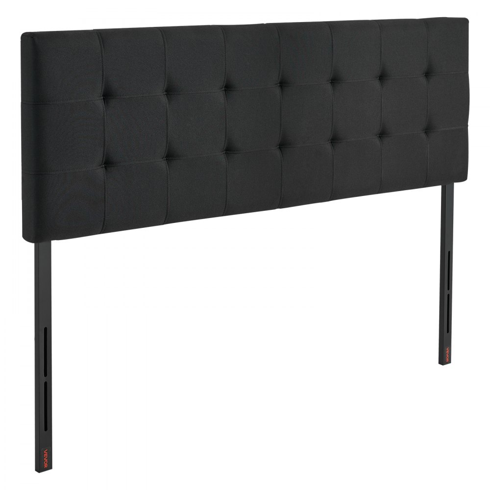 VEVOR Headboard, Queen Size Headboard with Adjustable Height, Comfortable Diamond Tufted for Queen Size Bed, W62.2 x H(42.72-54.53) x D2.76 in, Ideal for Bedroom, Hotel, Homestay, Dormitory, Black