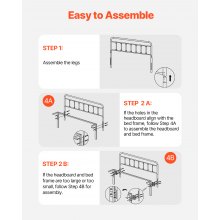 Metal Headboard for Queen Size Bed Ideal for Bedroom Hotel Dormitory Black