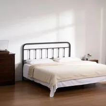 Cabecero de metal VEVOR, tamaño queen, altura ajustable (150 cm de ancho x 102 cm de alto x 3,8 cm de profundidad), ideal para dormitorio, hotel, casa de familia, dormitorio, color negro.