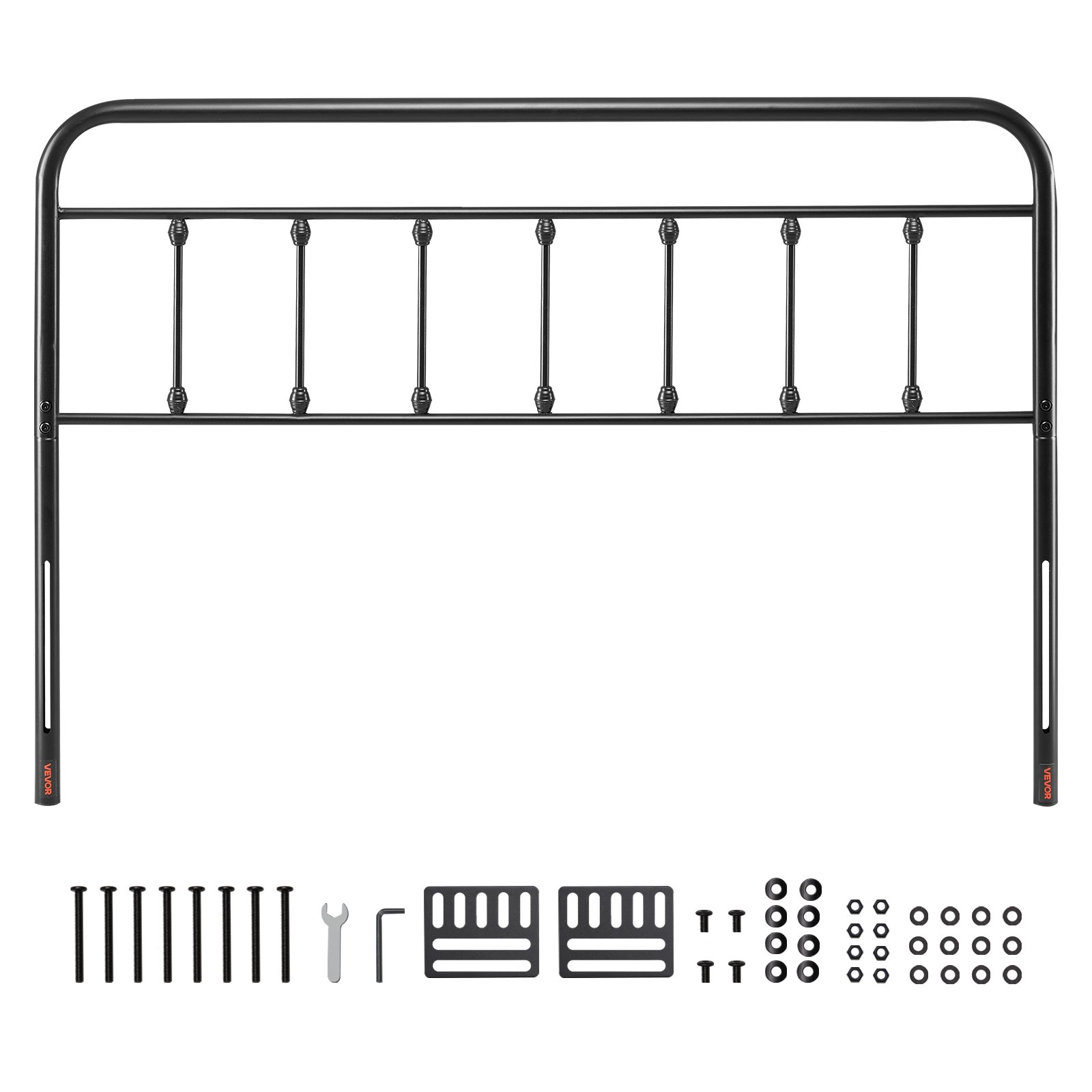 VEVOR Metal Headboard, Queen Size Headboard with Adjustable Height, Metal Headboard for Queen Size Bed, W59.65 x H40.55 x D1.5 inches, Ideal for Bedroom, Hotel, Homestay, Dormitory, Black