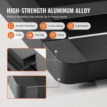 Pedalera de guitarra VEVOR, 20'' x 11'', aleación de aluminio, 2,64 libras, superligera, plegable, con bolsa de transporte, correa fija con velcro, correa para el hombro, tiras enrollables, para 10-12 pedales de guitarra