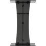 black VEVOR acrylic pulpit with sleek design and sturdy base, perfect for presentations and speeches.