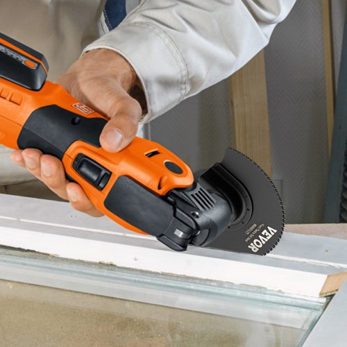 AIRIC 50-Pack Oscillating Tool Blades – Universal Fit For Wood, Plastic & Soft Metal, Quick Release, Measurement Scales