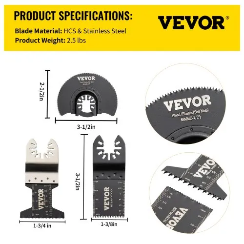 DAEMKOD 50 Pack Bi-Metal Oscillating Saw Blades Metal Cutting, 34MM - View #10