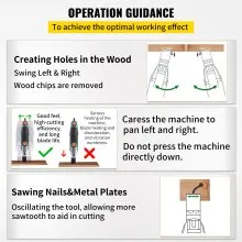 VEVOR 50 PCS Oscillating Saw Blades, Quick Release Multitool Blades Kit, HCS Tool Blades for Wood Plastic Metal Nails Bolts, Compatible with Dewalt Dremel Fein Worx Bosch Makita Milwaukee