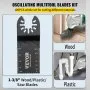 VEVOR 100PCS Oscillating Saw Blades, Quick Release Multitool Blades Kit, HCS Tool Blades for Wood Plastic, Compatible with Dewalt Dremel Fein Worx Bosch Makita Milwaukee