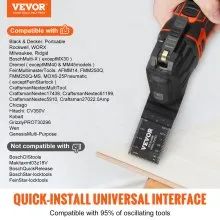 VEVOR 50PCS Oscillating Saw Blades, Universal Quick Release Oscillating Saw Blades, Multitool Tool Blades for Wood Plastic Aluminum, Fit Dewalt Bosch Milwaukee Hitachi Chicago Craftsman
