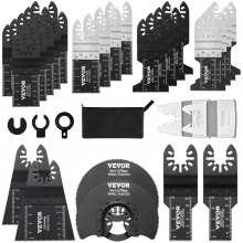 VEVOR Multitool Oscillating Tool Corded 2.5 Amp Oscillating Saw Tool with LED Light 6 Variable Speeds 3.1° Oscillating Angle 11000-22000 OPM 16pcs