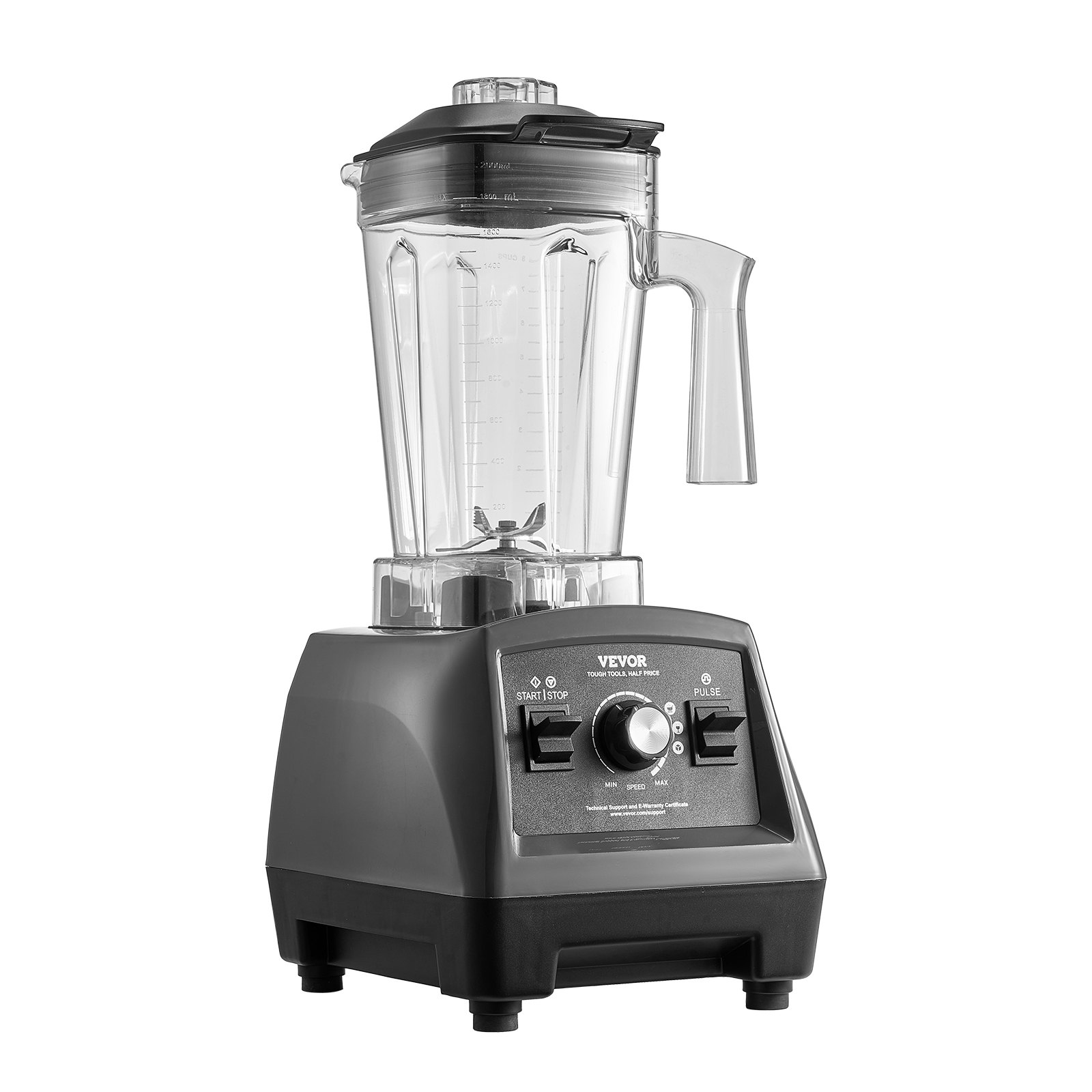 VEVOR Blender for Smoothies, 61 oz 1400W, Professional Blender with Powerful Motor, Multi-Functional Food Processing Blender with 2 Cups for Smoothie/Milkshake/Juice, Fits for Kitchen