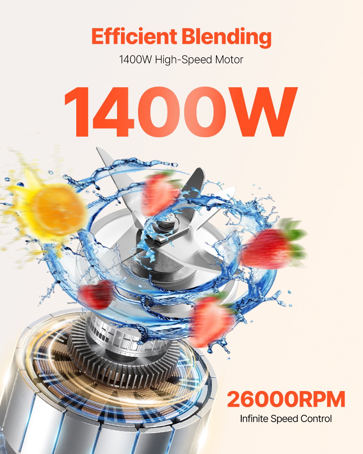 85 oz 1400W Blender for Smoothies Food Processing Blender for Kitchen 85 oz 1400W Blender for Smoothies Food Processing Blender for Kitchen