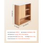 VEVOR Bathroom Wall Cabinet, with Door and Adjustable Shelf, Over the Toilet Storage Medicine Cabinet Wall Mounted, Hanging Organizer with Shelves and Open Partition for Laundry Room Kitchen Restroom