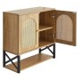 VEVOR Bathroom Wall Cabinet, with 2 Doors and Adjustable Shelf, Over the Toilet Storage Medicine Cabinet Wall Mounted, Hanging Organizer with Shelves & Open Partition for Laundry Room Kitchen Restroom