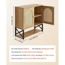 VEVOR Bathroom Wall Cabinet Over Toilet Medicine Cabinet with 2 Doors & Shelves