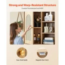 VEVOR Bathroom Wall Cabinet Over Toilet Storage Medicine Cabinet Door & Shelves