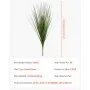VEVOR Artificial Grass Plant, 686mm Faux Onion Grass Fake Greenery Shrubs Plant, Premium PVC for Indoor Outdoor House Home Garden Office Room Décor, Housewarming, 8 Pack Green