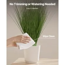 VEVOR Artificial Grass Plant, 27 inch Faux Onion Grass Fake Greenery Shrubs Plant, Premium PVC for Indoor Outdoor House Home Garden Office Room Décor, Housewarming, 8 Pack Green