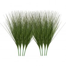 VEVOR Artificial Grass Plant, 686mm Faux Onion Grass Fake Greenery Shrubs Plant, Premium PVC for Indoor Outdoor House Home Garden Office Room Décor, Housewarming, 8 Pack Green