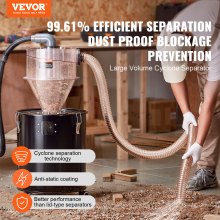 VEVOR Cyclone Dust Separator Vacuum Cleaner Separator 4" for 5-10 Gal Tank
