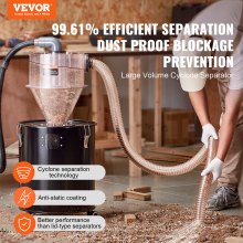 VEVOR Cyclone Dust Separator Vacuum Cleaner Separator 4" για Δεξαμενή 18,9-37,85L