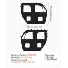 UTV Cab Enclosure Upper Doors Set Zipper for CFMOTO Uforce 1000 XL 2022-2024