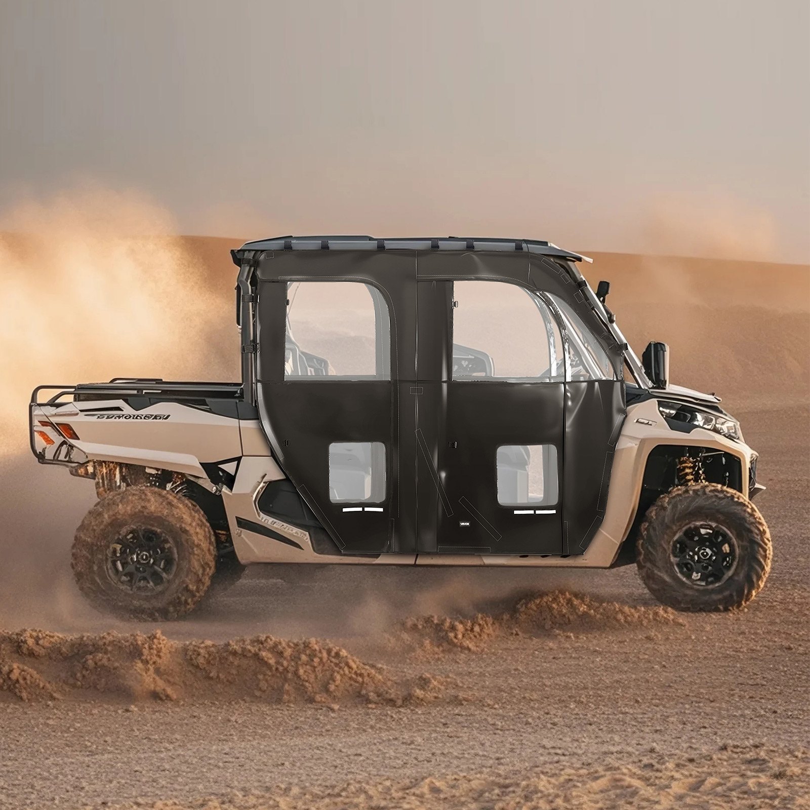 VEVOR Cab Enclosure Upper Doors, Compatible with CFMOTO Uforce 1000 XL 2022-2024, Soft Upper Doors, Windproof Waterproof Upgraded Zipper UTV Soft Side Window Kit, Fit with Side Mirrors and Windshields