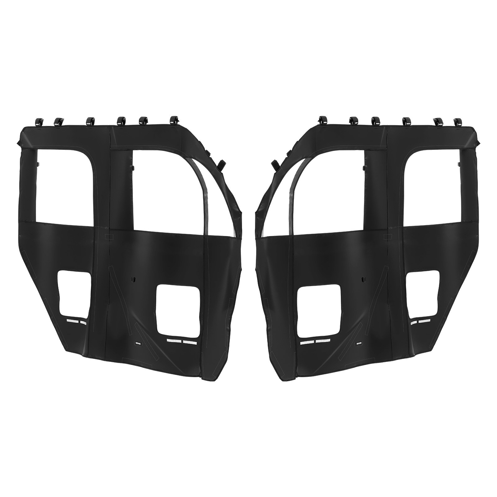 VEVOR Cab Enclosure Upper Doors, Compatible with CFMOTO Uforce 1000 XL 2022-2024, Soft Upper Doors, Windproof Waterproof Upgraded Zipper UTV Soft Side Window Kit, Fit with Side Mirrors and Windshields