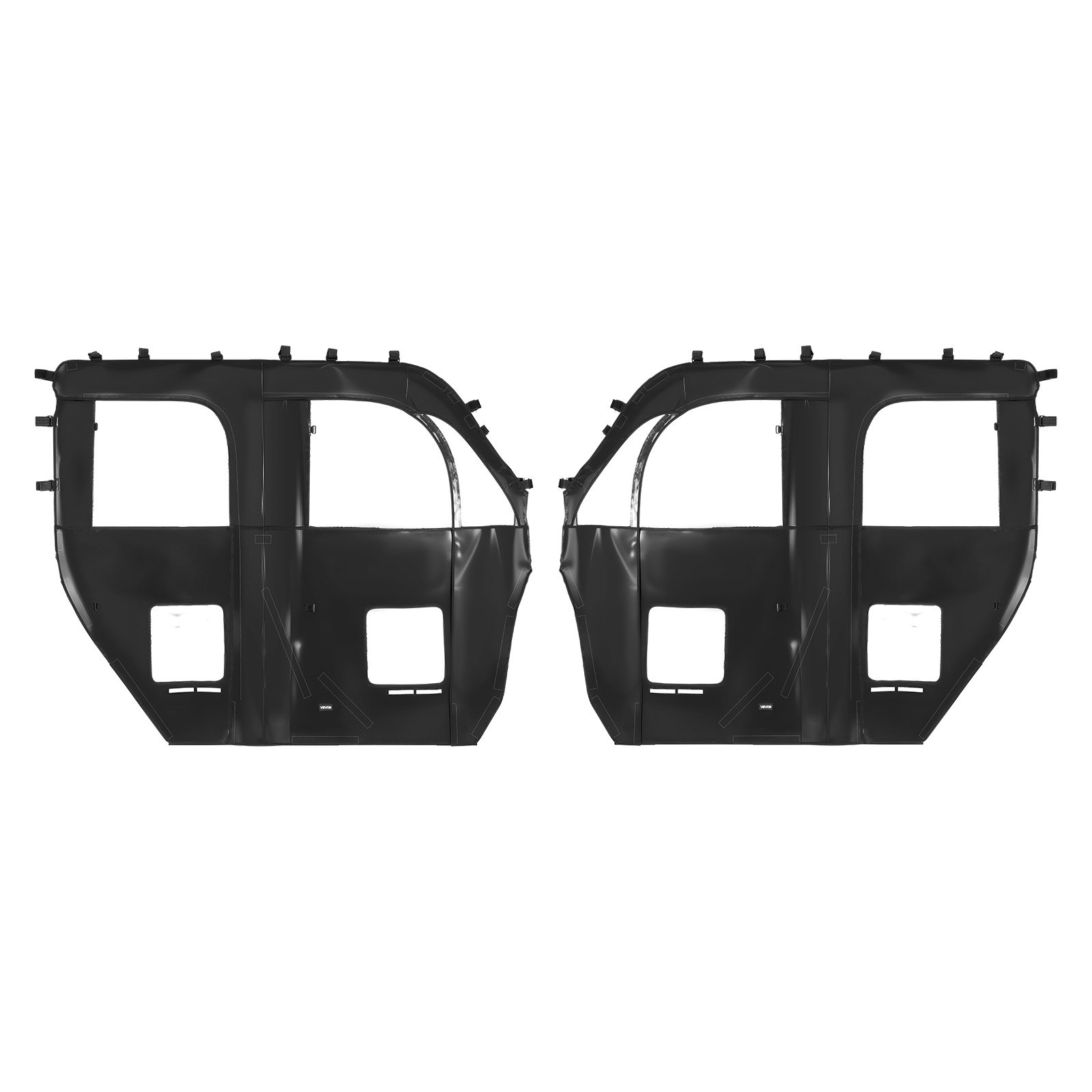 VEVOR Cab Enclosure Upper Doors, Compatible with CFMOTO Uforce 1000 XL 2022-2024, Soft Upper Doors, Windproof Waterproof Upgraded Zipper UTV Soft Side Window Kit, Fit with Side Mirrors and Windshields
