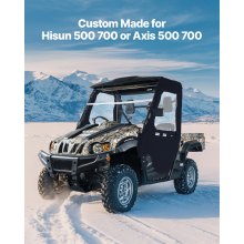 UTV Cab Enclosure Upper Doors Set Zipper for Hisun 500 700 and Axis 500 700
