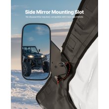 UTV Cab Enclosure Upper Doors Zipper for Polaris RZR PRO XP/Turbo R 2020-2024
