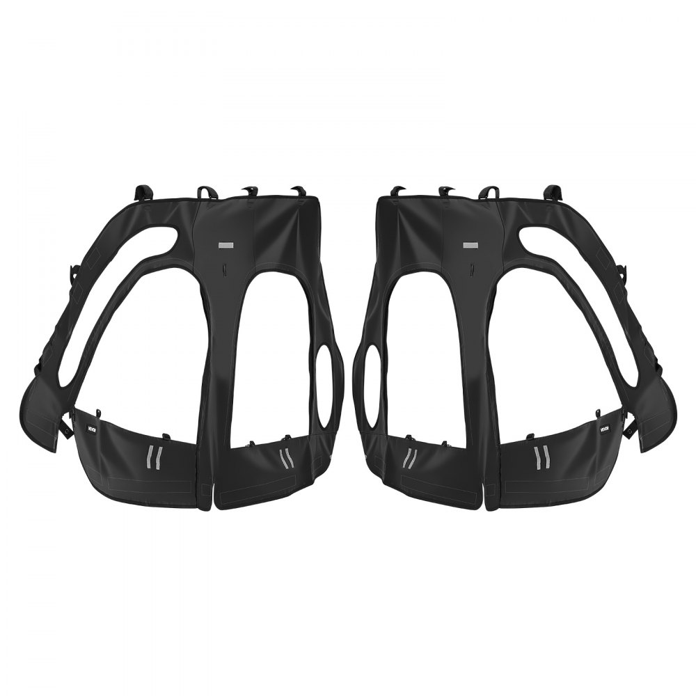 VEVOR Cab Enclosure Upper Doors, Compatible with Polaris RZR XP4 1000/Turbo 2014-2023, Soft Upper Doors, Windproof Upgraded Zipper UTV Soft Side Window Kit, Work with Side Mirrors and Windshields