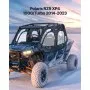 VEVOR Cab Enclosure Upper Doors, Compatible with Polaris RZR XP4 1000/Turbo 2014-2023, Soft Upper Doors, Windproof Upgraded Zipper UTV Soft Side Window Kit, Work with Side Mirrors and Windshields