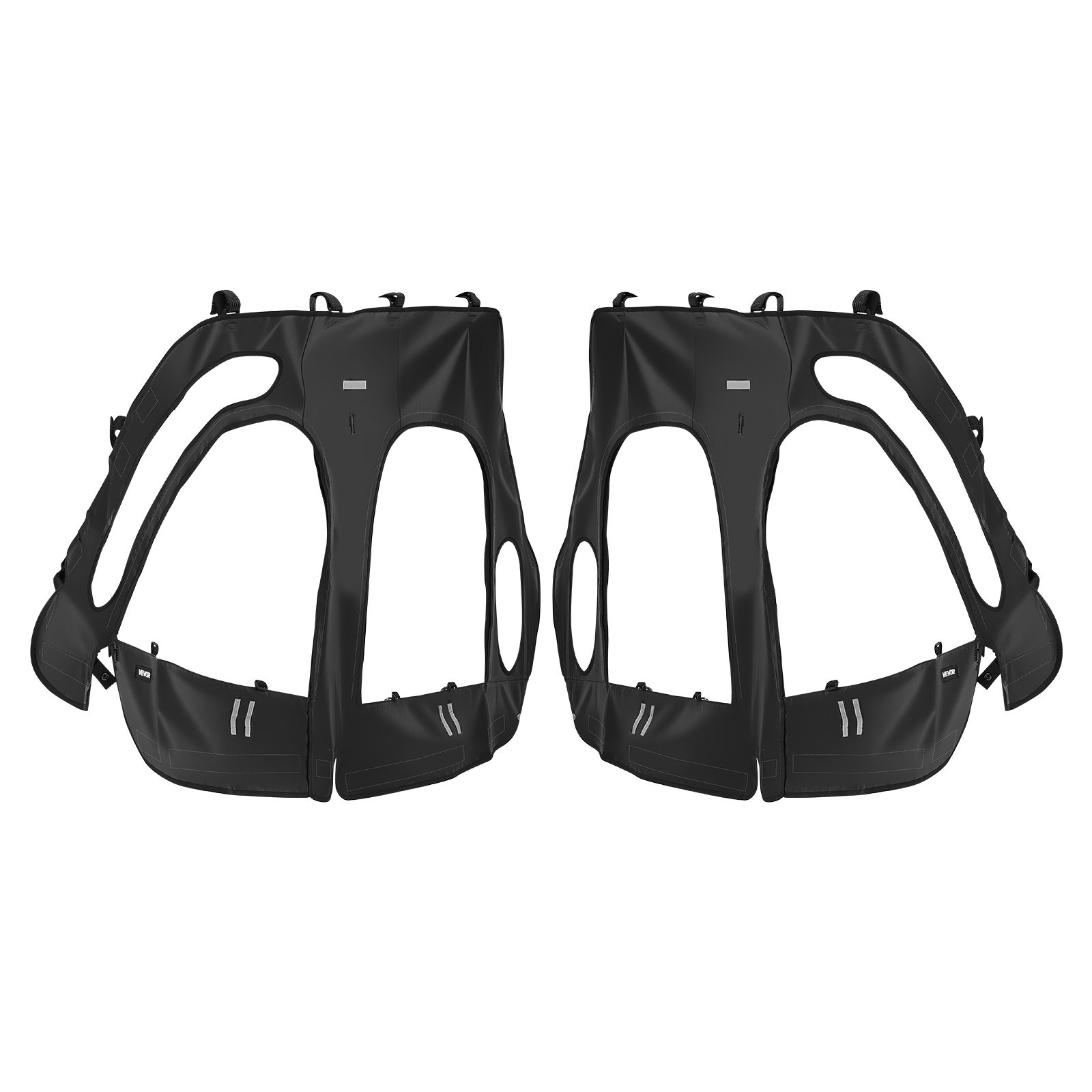 VEVOR Cab Enclosure Upper Doors, Compatible with Polaris RZR XP4 1000/Turbo 2014-2023, Soft Upper Doors, Windproof Upgraded Zipper UTV Soft Side Window Kit, Work with Side Mirrors and Windshields