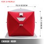 VEVOR 3 Person Ice Fishing Tent Add Cotton Thicken Waterproof Pop-up Portable Ice Fishing Shelter with Detachable Ventilation Windows Carry Bag in Red