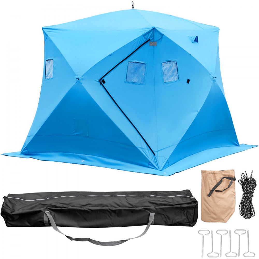 Pop-up 4-person Ice Shelter Fishing Tent Shanty Accessories Window Inside Good