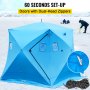 Pop-up 4-person Ice Shelter Fishing Tent Shanty Accessories Window Inside Good