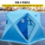 Pop-up 4-person Ice Shelter Fishing Tent Shanty Accessories Window Inside Good