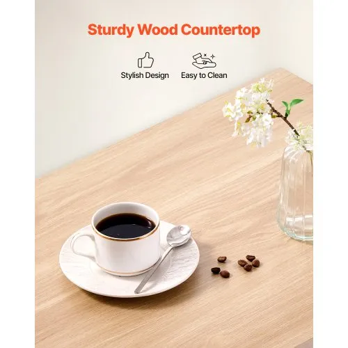 18x23in Kitchen Island Cart Rolling Storage Table with Single Door Cabinet