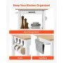 18x23in Kitchen Island Cart Rolling Storage Table with Single Door Cabinet